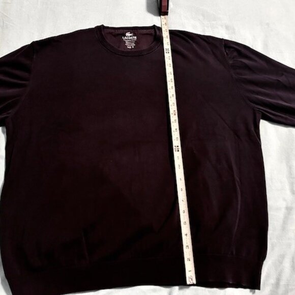 Lacoste Mens Long Sleeve Cotton Crewneck Shirt Navy Blue Size 9 (4XL) Navy Croc - Picture 8 of 10